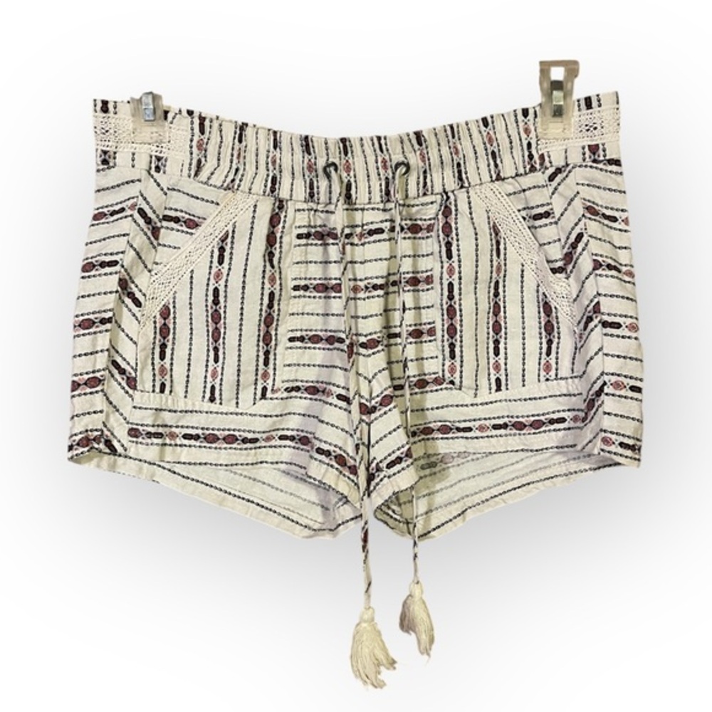 Jolt Women’s Size 7/28 Drawstring Western Aztec Tasseled Shorts